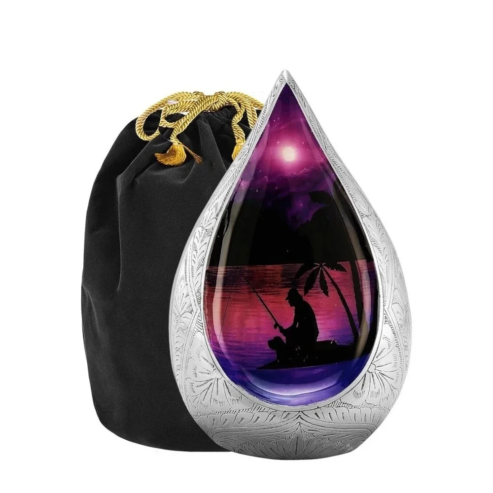 Everlasting Teardrop Cremation URNS,URN for Human Ashes Fishing